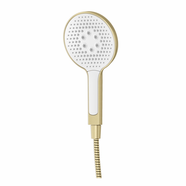AER Hand Shower GSH5 3BGW Brushed Gold 3-Function Spray