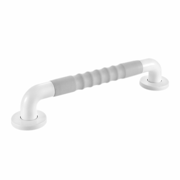 AER White and Grey Handrail Grab Bar SFGB 1F WG 53cm SS201 with TPE grey grip
