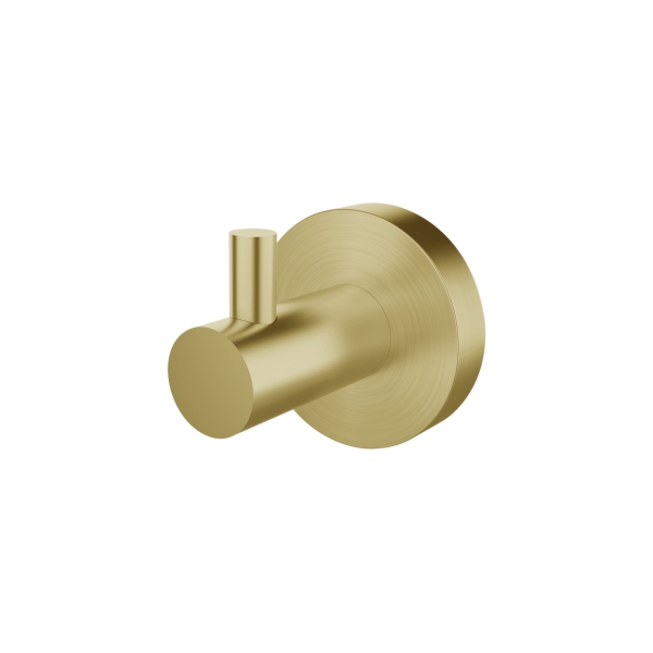AER ACS 01-04 BG luxury cylindrical stainless steel single towel hook matte gold close up