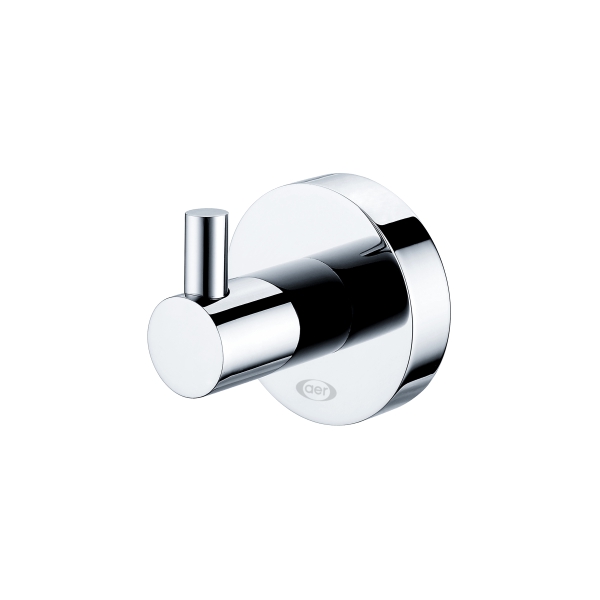 ER ACS 01-04 C luxury cylindrical stainless steel single towel hook close up
