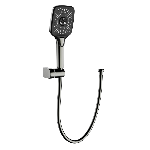 AER JSH 4 - 3PGM luxury dark grey hand shower head and matching holder