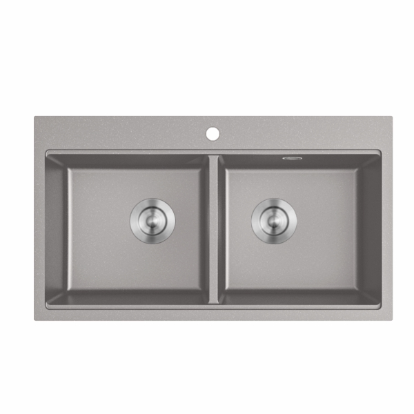 AER Double Bowl Top Mounted Granite Kitchen Sink KS2 - 07BL