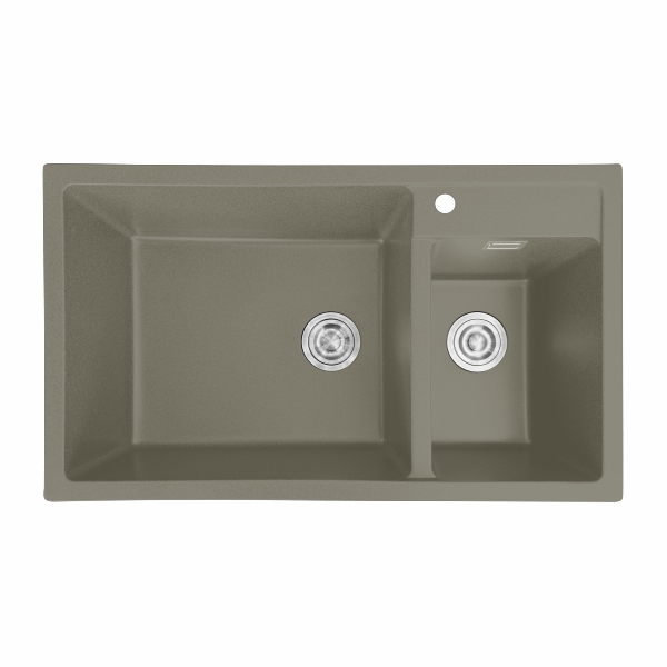 AER Double Bowl Top Mounted Granite Kitchen Sink KS2 - 21WG