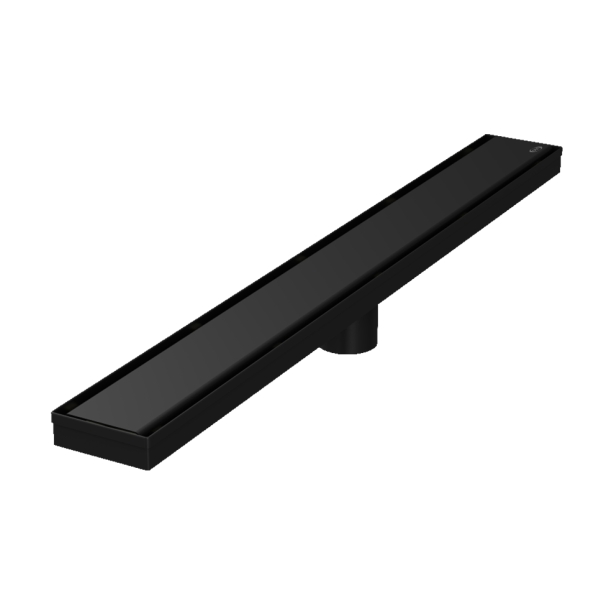 AER Linear Floor Strainer Matte Black LFS 03 SS BL 70 cm overhead perspective