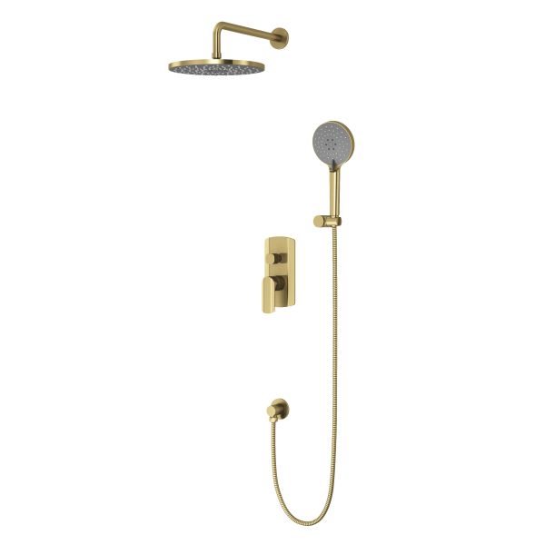AER Mixer Concealed Faucet Set Brushed Gold MSC - 02 BG luxury rain shower and hand shower combo