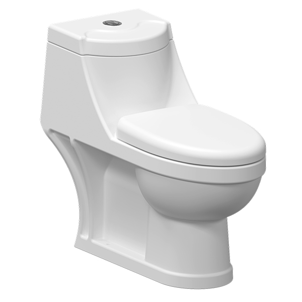 Washdown One Piece Toilet PP Seat Cover OWC - 05 White Finished