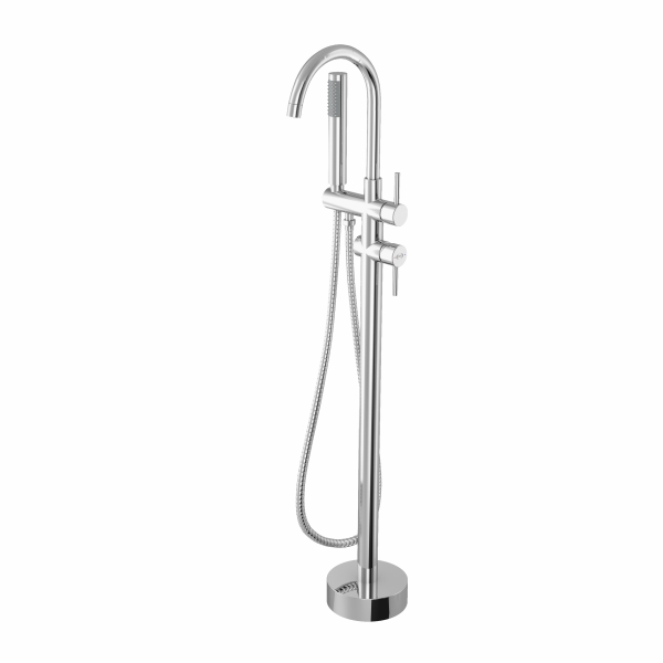 AER Chrome Floor Standing Bathtub Shower Set SAM - GT1 freestanding brass mixer tap and hand shower