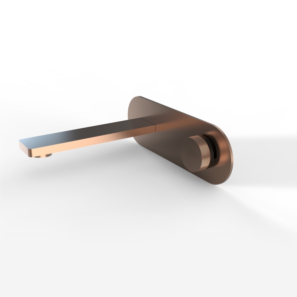 AER Wall-Mounted Mixer Basin Faucet SAM-MP2 BRG Brass Brushed Rose Gold Finished