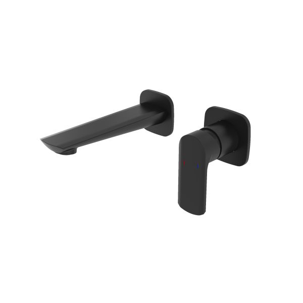 AER Matte Black Wall Mounted Mixer Basin Faucet SAM - MP4 BL premium brass mixer tap