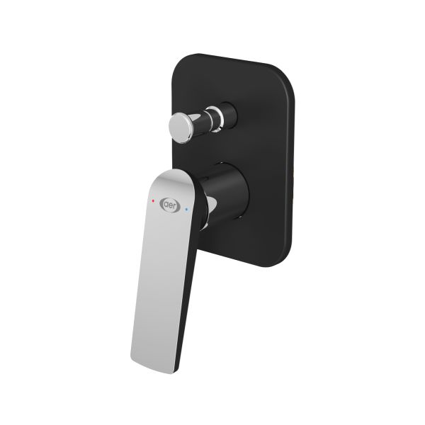 AER 2 Functions Mixer Concealed Faucet SAS - DX3 - Black Matte Chrome