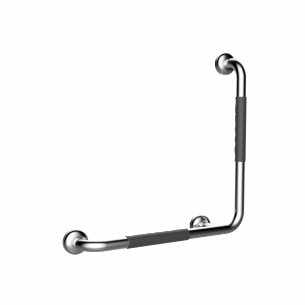 AER Shower Grab Bar SFSG 1B BL Chrome Black Finished