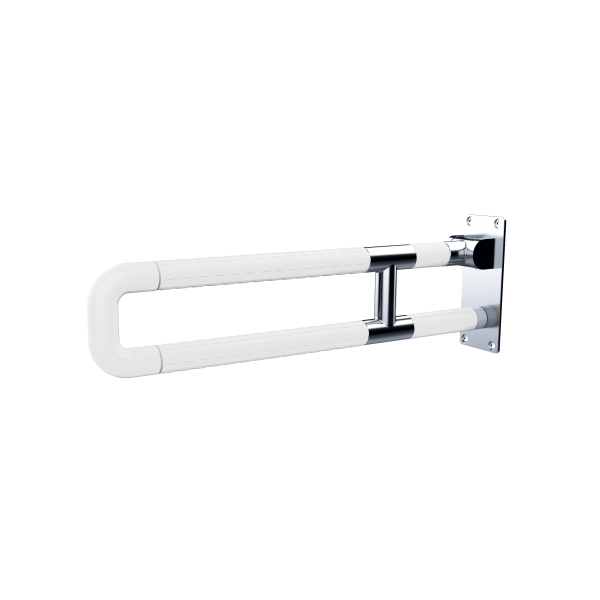 AER Toilet Grab Bar SFTG 1C W White Chrome Finished