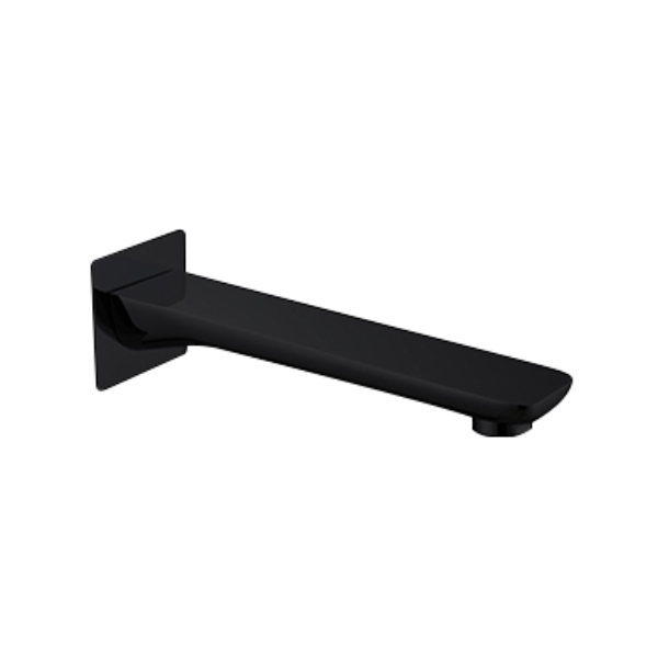 AER SPX 02 BL luxury black brass bathtub tap outlet close up