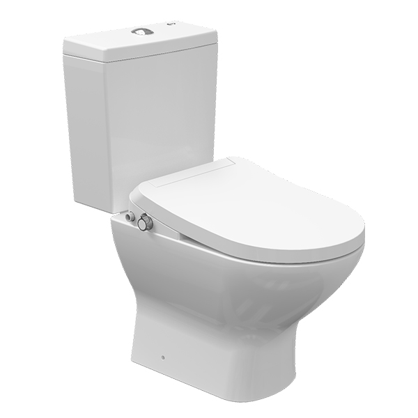 AER Washdown Two Piece Toilet Smart Seat Cover TWC - 02 R E White Finished
