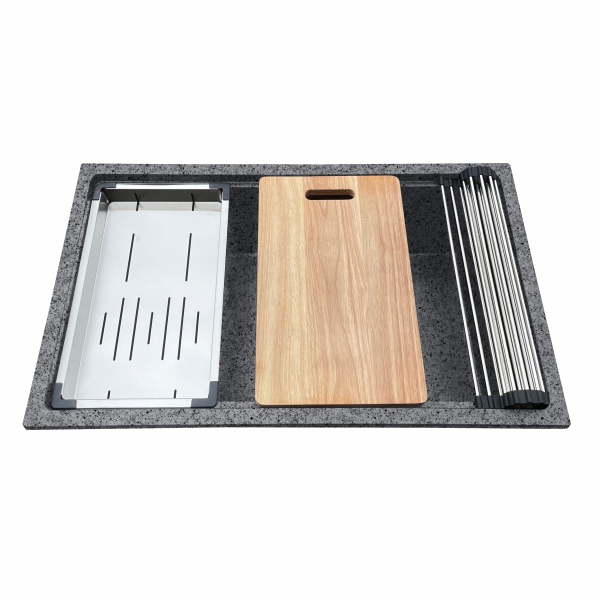 AER Athene Grey Undermount Granite Kitchen Sink KS2 - 22AG
