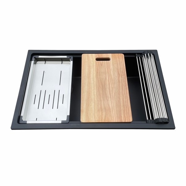 AER True Black Undermount Granite Kitchen Sink KS2 - 22TB