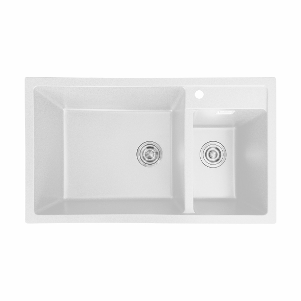 AER Silky White Top Mounted Granite Kitchen Sink KS2 - 21SW