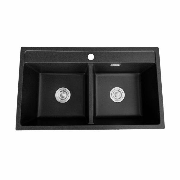 AER True Black Top Mounted Granite Kitchen Sink KS2 - 23TB