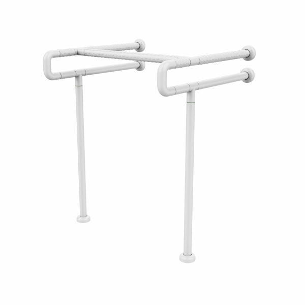 AER White Floor-to-Wall Wash Basin Safety Grab Bar SFWG 1C W
